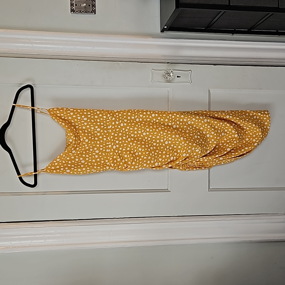 Yellow Summer Midi Dress- S